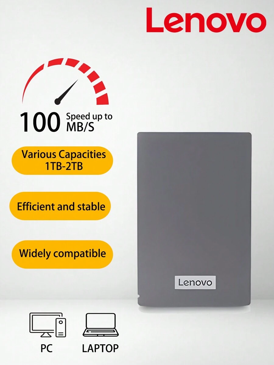 Lenovo Mobile Hard Disk F309-1T F309-2T Portable 2.5'' USB3.0 USB2.0 1000G High Speed 5400rpm For Laptop Desktop Computer