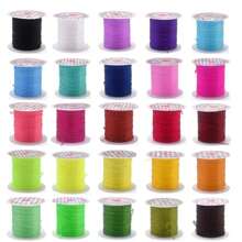 25 Rollen/Beutel 10m/Rolle 0,8 mm dicke, mehrfarbige elastische Schnur für DIY Perlenarmband, Halskette und Bastelarbeiten
