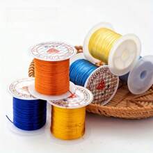 25 Rollen/Beutel 10m/Rolle 0,8 mm dicke, mehrfarbige elastische Schnur für DIY Perlenarmband, Halskette und Bastelarbeiten