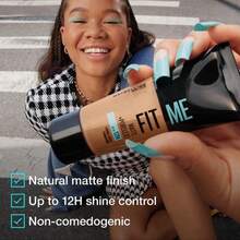 Maybelline New York |  ! Matte And Poreless Foundation 30ml (Various Shades) - 335 經典棕褐色 - 查看 4