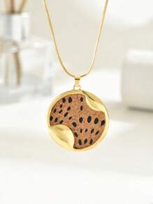 1 chiếc vòng cổ mặt dây chuyền kim loại hình tam giác bất đối xứng cao cấp tối giản - Nhiều màu - Xem 6