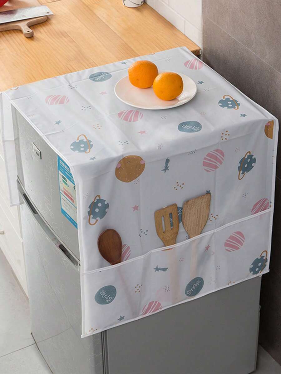 1pc Summer Star Planet Refrigerator Dust Cover,Bag,Organizer,Storage