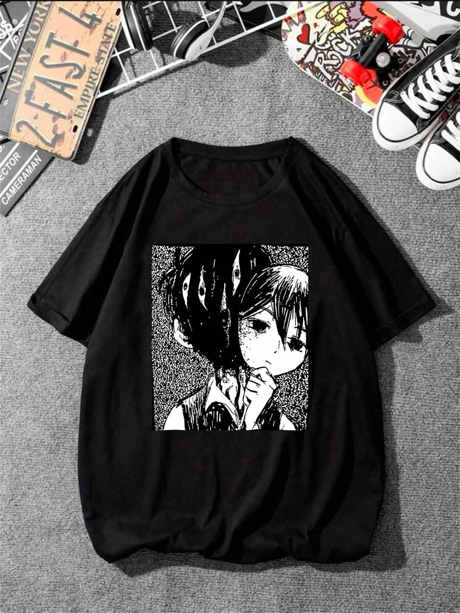 Men T-Shirts - 黑色 - 查看 1