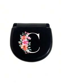 Floral Pattern Sewing Tool Box, Letters A-Z, Perfect Gift For Sewing Beginners: 1 Set Portable Mini Sewing Kit - Foldable, DIY Sewing Supplies And Accessories, Suitable For Travelers And Emergency Clothing Fixers, Mini Needle Box Portable Small Needle Pouch Sewing Tool Combination Set Hotel Supplies (Pin Color Random) - Black - View 18
