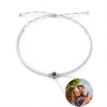 Brazalete con foto personalizado de cuerda trenzada a color para parejas, regalo de aniversario en negro, plateado, dorado, rosa dorado, rosa, azul, blanco, estilo elegante, de moda de otoño, sencillo, casual, de dinero viejo, unisex, vintage, punk, hipster, personalizado, único, regalo ideal para él, novia, mamá, familia, amigos, hija, ella, novio, papá, hijo, abuelos para aniversarios, cumpleaños, uso diario, baile de graduación, Día de la Madre, San Valentín, graduación, bodas, Día del Padre