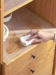 1 Roll Kitchen Cabinet Liner Mat, Eva Material Anti-Oil & Anti-Moisture, Can Be Cut To Required Size For Shelves, Drawers, Cabinets, Fridge Shelf, Table Mats - White - View 8