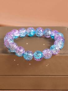 1pc Fashionable Sweet Colorful Crystal Beaded Bracelet For Women, Suitable For Gift Giving To BFFs, Friends, Fidgeting And Wearing - Beaded Bracelet - View 2