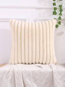 1pc Plain Cushion Cover Without Filler, Simple Throw Pillow Case, Pillow Insert Not Include, For Sofa, Home Decor - Beige - View 18
