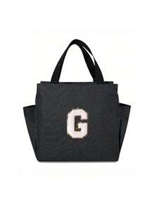 新款多巴胺大容量双层午餐袋防水便携式午餐盒袋阳离子大号保温袋冰袋加厚野餐袋保温冷藏午餐盒袋野餐旅行户外夏季海滩女士野餐包保温午餐袋多功能野餐包通勤便当袋学校收纳袋教师储物袋教室袋教室收纳袋女士女士学校用品配件旅行必需品假期返校学校用品学校必需品学校袋女士午餐袋 - 黑色 - 查看 16