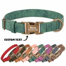 Customizable Retro PU Leather Dog Collar With Engraved Name, Adjustable & Anti-Lost Pet Collar, Solid Color (Purple, Pink, Blue, Green, Brown) Ornamental Stylish,Contracted,Colorful,Cute,Cuties,Vintage Unique,Personalized,Custom Christmas Decor,Dog Name/ID Tags Personalized,Personalized Dog Collars,Treasure Finds Ideal Gifts For Him Her,Family,Friends,Pet Lovers,Pet For Anniversaries,For Birthdays,For Christmas,For Housewarming,For Fall/Autumn/Winter Ornamental,Engraved Stylish,Fashion,Colorful,Vintage,Cute,Contracted,Cuties Custom,Unique,Customized,Personalized Pet For Anniversaries,For Birthdays,Customized Pet Collars, Leashes & Harnesses,Tendencia Local,Christmas Gift Supplies