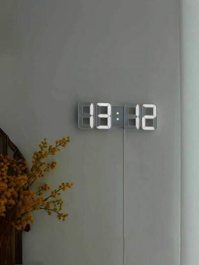 LED Digital Alarm Clock (1-Pack): 3D Wall/Desk Clock With Time, Date, Temperature, Remote, Silent Snooze, And USB Charging – Perfect Nightlight For Home Or Office Room Decor Digital Clock Bedroom Decor Dormitory Decor Back To School Home Decor School Supplies