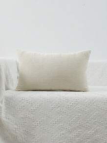 Miater 1入組素色靠墊套不附帶墊芯 - 米色 - 查看 15