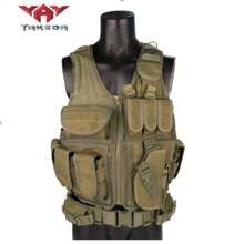 YAKEDA Outdoor Summer Mesh Breathable Training Vest Multi Functional Special Forces Vest CS Field Combat - Tan - View 5