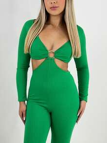 Women Jumpsuits - màu xanh lá - Xem 3