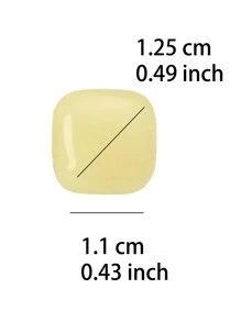 10pcs Resin Buttons With Metal Base, Suitable For Sweaters, Cardigans, Knitwear Lining, Shirts, 11mm Side Length And 12.5mm Diagonal Length