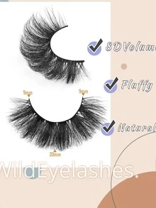 14 Pairs Cat Eye Lashes Wispy D Curl Russian Strip Lashes Faux Mink Eyelashes Fluffy False Eyelashes 5D 16mm Strip Lashes - Fluffy Lashes - View 3