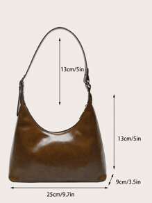 Bolso de mano francés retro minimalista con cremallera para mujeres