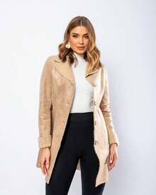 Women Winter Coats - Màu be - Xem 2