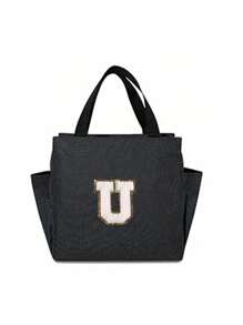 新款多巴胺大容量双层午餐袋防水便携式午餐盒袋阳离子大号保温袋冰袋加厚野餐袋保温冷藏午餐盒袋野餐旅行户外夏季海滩女士野餐包保温午餐袋多功能野餐包通勤便当袋学校收纳袋教师储物袋教室袋教室收纳袋女士女士学校用品配件旅行必需品假期返校学校用品学校必需品学校袋女士午餐袋 - 黑色 - 查看 29