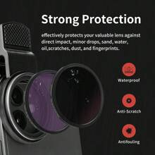 Bộ lọc điện thoại di động MECORIGHT Bộ phân cực CPL/Giảm ánh sáng ND/Dải độ GND/Camera ban đêm chống ánh sáng/Cận cảnh macro/Bộ lọc mềm trắng và đen, Tương thích với kẹp ống kính Huawei/Xiaomi/Samsung/OPPO/VIVO/IPhone, để xem trực tiếp Nhiếp ảnh - Bộ lọc điện thoại di động 52mm - Xem 8