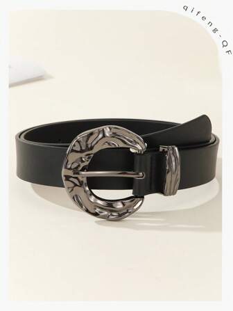 1pc Black Gun Shaped Versatile Fashion Women's Decorative Belt, Casual Daily Accessory Summer, School Fall, Autumn, Halloween