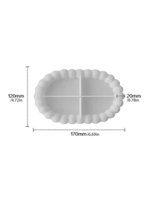 1 pieza Molde de resina de bandeja de burbujas, molde de bandeja de silicona para posavasos, molde de colada de resina epoxi para joyería de recuerdos, plato, portavelas, manualidades con resina y arcilla polimérica, suministros de arte y decoración del hogar, regalo ideal