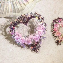 ملصقات حيوانات مائية ٢٠ ورقة (حزمة واحدة) من الديكور اليدوي للسكرابوك بتصميم سماء الدانتيل، البجع، الفراشات والزهور