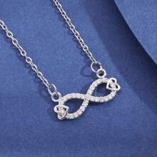 1pc/2PCS/3PCS Cubic Zirconia Infinity Pendant Necklace - As Shown In the Picture - View 25