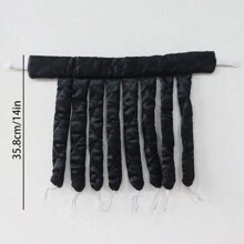 Beautiful Curls: Easy And Overnight Hair Styling With Soft Octopus-Shaped No-Heat Hairband Suitable For Regular Hair - Black - View 9