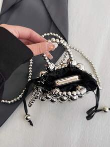 Bolso / bolso cruzado de moda simple, elegante y moderno con perlas nuevo, para la escuela, el trabajo, ocasiones casuales y viajes