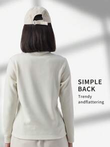 TECTOP Women Fleece Winter Jackets Slim Fit Pullover Polar Long Sleeve 1/4 Quarter Zip Warm, Cozy Outerwear For Outdoor,Skiing