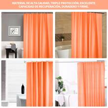 Cortinas de ducha, accesorios de baño, decoración de baño - Naranja - Ver 5