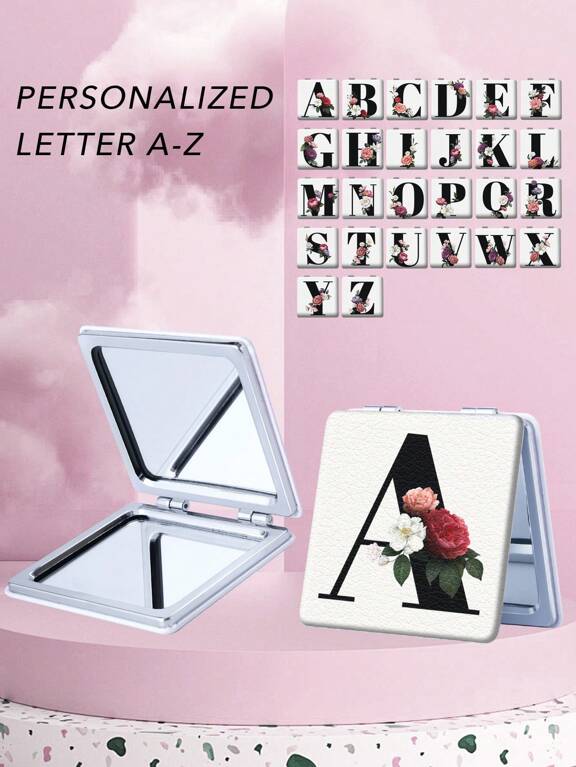 1pc Spring Flowers Hearts Series Portable Vanity Mirror Foldable Lightweight Stainless Steel Covered With Silver Nano Electroplating Delicate Details Suitable For All People And Scenes Foldable Square Pocket Mirror For Easy Carrying Unique And Gorgeous Floral Pink Heart Star Butterfly Flower And Letter Pattern Design Durable And Reliable Foldable Structure Convenient Handheld Makeup Mirror With 180 Flip Cover And Multi Functions Ideal For Daily Festival Birthday Valentine s Day Easter Wedding Gift Companion For Small Bags Pockets And Storage Suitable For Various Occasions Such As Travel Party Work And School Suitable For All Ages Suitable For Outdoor Makeup Touch Up Perfect Gift For Couples Students Teachers Friends Sisters Women Girls Teenagers Dads Moms Grandpas Grandmas Aunts Nieces Best Friends Bosses And Colleagues As A Gift Souvenir  p 36674246