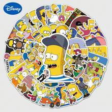 50 Pieces Handmade Cartoon Funny Cute Simpson Fashionable Waterproof Stickers For DIY Decoration On Phone Luggage And Helmet Back To School