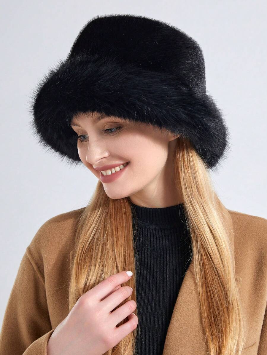 Women S Faux Fur Hat For Winter With Stretch Cossack Russian Style