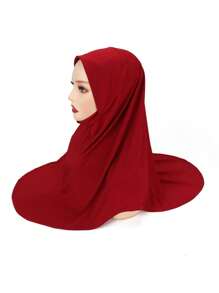 1pc Plain Multi-Color Women's New Style Hijab Headscarf, Versatile Elastic Shawl, Middle East Tube Hat Accessory