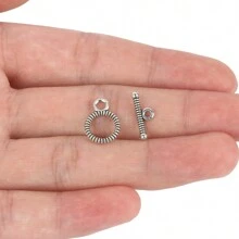 20入組OT式扣子連接器,古銀合金鍍層,適用於DIY手鐲項鍊首飾製作DIY配件 - 搭扣 - 查看 20