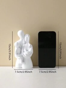 1 pieza Estatua de pareja abrazándose como decoración de resina, figura romántica de regalo con escultura significativa para decoración de estantes de dormitorio, hogar u oficina