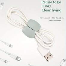 10pcs Travel Cable Organizer Set - Stylish Data Cable Hub, Earphone Winder, Storage Buckles For Tangle-Free, Multifunctional Charging Cable Management - Multicolor - View 3