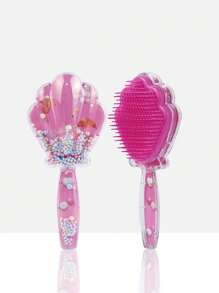 1pc-Cartoon Magic Comb Anti-Static Massage Kids Unicorn Hair Brushes Tangle Detangle Shower Massage Hairbrush Comb Salon Hair Accessories For Girls Curly Straight Long Or Short Hair - Multicolor - View 7