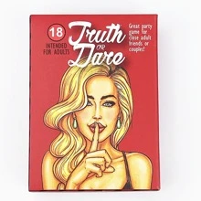 1 Set Truth Or Dare Cards Game, 100 Questions Fun Party Game For Adults Or Naughty Gift For Couples With Hilarious Dares And Terrible Truths, Great For Game Night,Fun Adult Game Night Game, Family Gathering Travel Game, Fun Adult Party Game Night Game Board Card Game - Rusty Rose - View 3