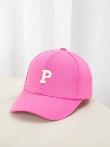 1pc Adjustable Washed Embroidered Baseball Hat Cute Birthday Gift For Boys And Girls Fashion Letter P Embroidery Baseball Caps For Kids - 1PC - View 15