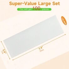 100 Strip Lilin - Strip Bulu Non-Anyaman untuk Lilin Hangat dan Pasta Gula - Penghilangan Bulu yang Ramah Kulit dan Tahan Air Mata untuk Semua Jenis Penghilangan Bulu di Kaki, Dada, Punggung, Area Intim, dan Wajah - Putih - View 4