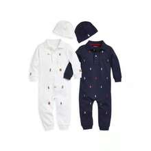 Ralph Lauren Polo  | Baby Boy's Pony Cotton Interlock Coverall - French Navy - View 4