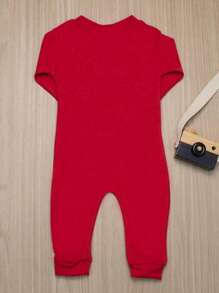 Baby Girls Rompers - 紅色 - 查看 6