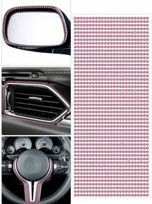 1pc/2pcs Car Interior Decorative Rhinestone Sticker, Creative Mix And Match, Multiple Colors Available