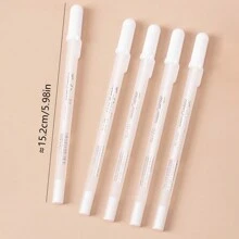Weiß/Gold/Silber Textmarker für Studenten für Kunstzeichnungen, Skizzieren, glänzend, Schwarzer Karton Kulli (1 Stück/5 Stück/10 Stück) Schulmaterial, Rückkehr zur Schule