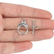 20入組OT式扣子連接器,古銀合金鍍層,適用於DIY手鐲項鍊首飾製作DIY配件 - 搭扣 - 查看 16