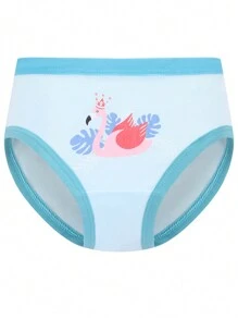 8pcs Young Girl Soft Comfortable Cartoon Pattern Briefs Casual Underwear Set