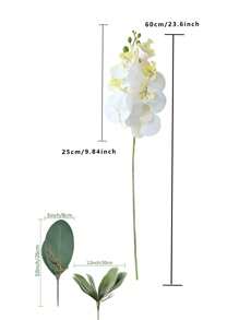 3 peças/Conjunto de Flores de Orquídea Borboleta Artificial, 60cm de Altura, 7 Flores Grandes, Flores de PU Toque Realista, Ideal para Buquês de Casamento DIY, Centros de Mesa, Adequado para Casamento, Casa, Escritório, Festa, Hotel, Quintal, Restaurante, Terraço, Decoração, Dia dos Namorados, Presente